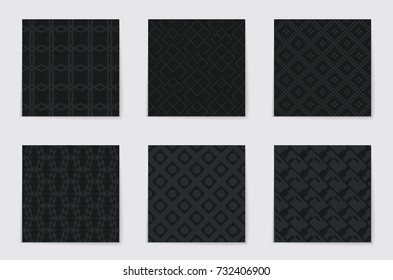 Abstract concept vector monochrome geometric pattern. Dark blue, gold minimal background. Creative illustration template. Seamless stylish texture. For wallpaper, surface, web design, textile, decor