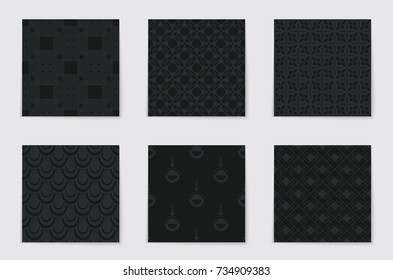 Abstract concept vector monochrome geometric pattern. Dark blue, gold minimal background. Creative illustration template. Seamless stylish texture. For wallpaper, surface, web design, textile, decor