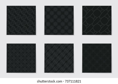 Abstract concept vector monochrome geometric pattern. Dark blue, gold minimal background. Creative illustration template. Seamless stylish texture. For wallpaper, surface, web design, textile, decor