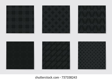 Abstract concept vector monochrome geometric pattern. Dark blue, gold minimal background. Creative illustration template. Seamless stylish texture. For wallpaper, surface, web design, textile, decor
