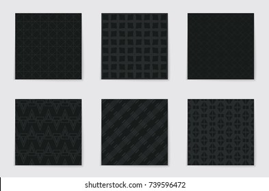 Abstract concept vector monochrome geometric pattern. Dark blue, gold minimal background. Creative illustration template. Seamless stylish texture. For wallpaper, surface, web design, textile, decor