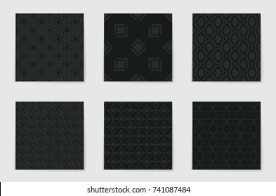 Abstract concept vector monochrome geometric pattern. Dark blue, gold minimal background. Creative illustration template. Seamless stylish texture. For wallpaper, surface, web design, textile, decor