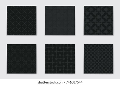 Abstract concept vector monochrome geometric pattern. Dark blue, gold minimal background. Creative illustration template. Seamless stylish texture. For wallpaper, surface, web design, textile, decor