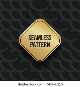 Abstract concept vector monochrome geometric pattern. Dark blue, gold minimal background. Creative illustration template. Seamless stylish texture. For wallpaper, surface, web design, textile, decor