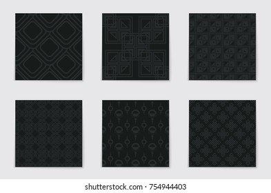 Abstract concept vector monochrome geometric pattern. Dark blue, gold minimal background. Creative illustration template. Seamless stylish texture. For wallpaper, surface, web design, textile, decor