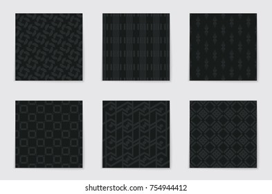 Abstract concept vector monochrome geometric pattern. Dark blue, gold minimal background. Creative illustration template. Seamless stylish texture. For wallpaper, surface, web design, textile, decor