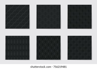 Abstract concept vector monochrome geometric pattern. Dark blue, gold minimal background. Creative illustration template. Seamless stylish texture. For wallpaper, surface, web design, textile, decor