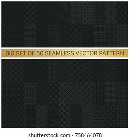 Abstract concept vector monochrome geometric pattern. Dark blue, gold minimal background. Creative illustration template. Seamless stylish texture. For wallpaper, surface, web design, textile, decor