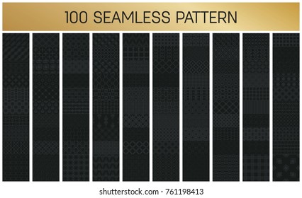 Abstract concept vector monochrome geometric pattern. Dark blue, gold minimal background. Creative illustration template. Seamless stylish texture. For wallpaper, surface, web design, textile, decor