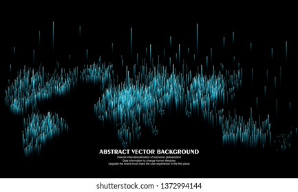 Abstract concept world map, meaning high technology, big data and artificial intelligence