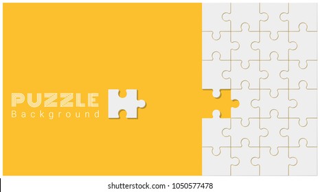 Abstract conceptual background with incomplete jigsaw puzzle , vector , illustration