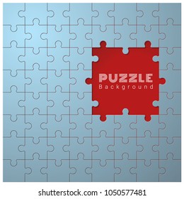 Abstract conceptual background with incomplete jigsaw puzzle , vector , illustration