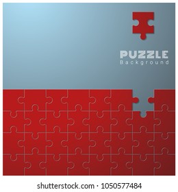 Abstract conceptual background with incomplete jigsaw puzzle , vector , illustration