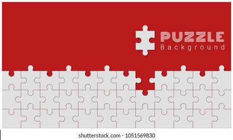 Abstract conceptual background with incomplete jigsaw puzzle , vector , illustration