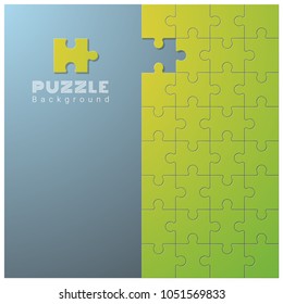 Abstract conceptual background with incomplete jigsaw puzzle , vector , illustration