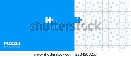 Abstract conceptual background with incomplete jigsaw puzzle , vector illustration 10 eps.