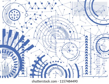 Abstract conceptual background isolated. futuristic style of high technology.