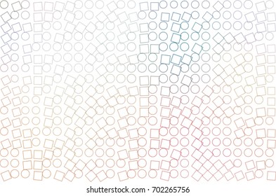 Abstract conceptual ellipse & square box pattern. Good for web page, graphic design, catalog, texture or background. Style of mosaic or tile. Vector illustration graphic.