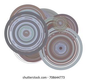 Abstract conceptual geometric circles, bubbles, sphere or ellipses pattern. Good for web page, graphic design, catalog, texture or background. Vector illustration graphic.