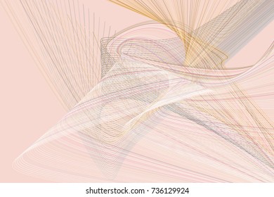 Abstract conceptual geometric line & curve pattern. Good for web page, graphic design, catalog, texture or background. Vector illustration graphic.