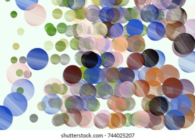 Abstract conceptual geometric messy random line circles pattern. Good for web page, graphic design, catalog, texture or background. Vector illustration graphic.