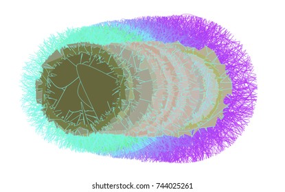 Abstract conceptual geometric messy random line circles pattern. Good for web page, graphic design, catalog, texture or background. Vector illustration graphic.
