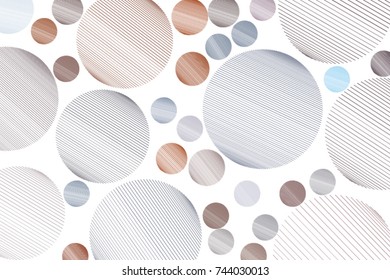Abstract conceptual geometric messy random line circles pattern. Good for web page, graphic design, catalog, texture or background. Vector illustration graphic.