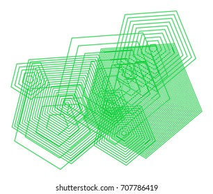 Abstract conceptual geometric pentagon pattern. Good for web page, graphic design, catalog, texture or background. Vector illustration graphic.