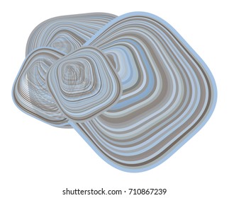 Abstract conceptual geometric rounded rectangle pattern. Good for web page, graphic design, catalog, texture or background. Vector illustration graphic.
