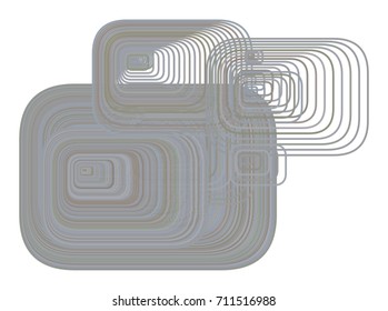 Abstract conceptual geometric rounded rectangle pattern. Good for web page, graphic design, catalog, texture or background. Vector illustration graphic.