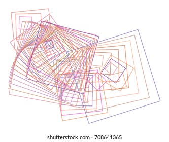 Abstract conceptual geometric square, rectangle pattern. Good for web page, graphic design, catalog, texture or background. Vector illustration graphic.
