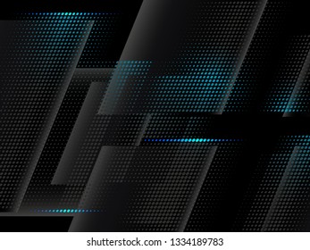 Abstract conceptual halftone background. dark blue colors of modern pattern. blue glow 