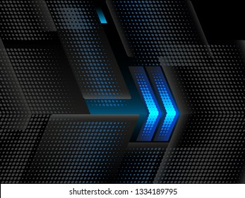 Abstract conceptual halftone background. dark blue colors of modern pattern. blue glow 