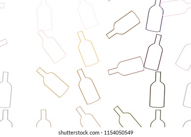 Abstract conceptual hand drawn bottle. For web page, graphic design, catalog, texture or background. Vector artwork.