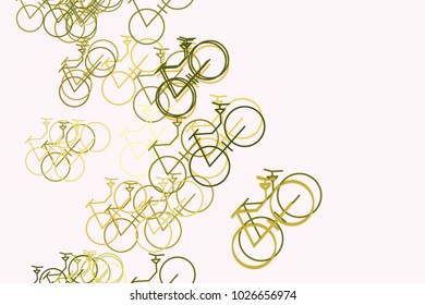 Abstract conceptual hand drawn outline of bicycle. Good for web page, graphic design, catalog, texture or background. Cartoon style vector.