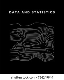 Abstract conceptual illustration of data statistics.