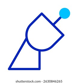 Abstract conceptual illustration depicting a futuristic satellite design icon