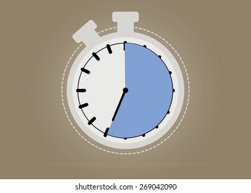 Abstract conceptual image of stopwatch icon template as background in vector