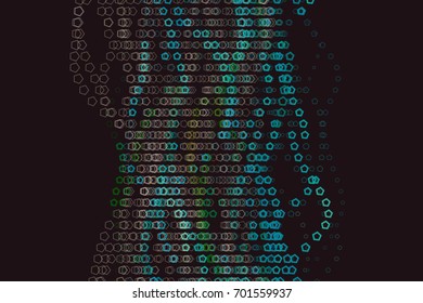 Abstract conceptual pentagon pattern. Good for web page, graphic design, catalog, texture or background. Vector illustration graphic.