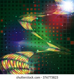 Abstract conceptual  technology-style background with curved shape. Vector illustration .