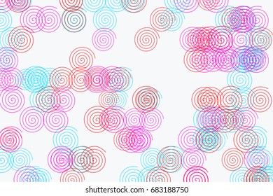 Abstract conceptual twirl circle line, path or  pattern. Good for web page, graphic design, catalog, texture or background. Vector illustration graphic.