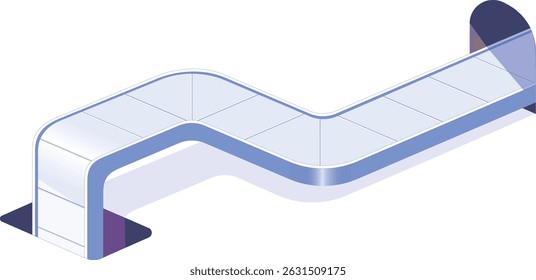 Ilustração vetorial conceitual abstrata da correia transportadora
