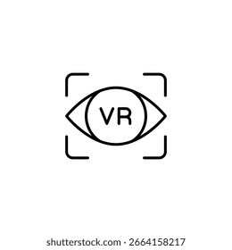 Abstrakte Konzeption virtueller Realität mit Augen- und eckigen Klammern