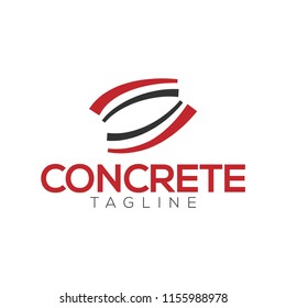 Abstract Concrete Truck Logo