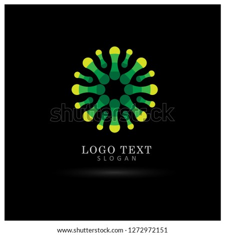 Abstract Conected Dot Logo. Symbol & Icon Vector Template.