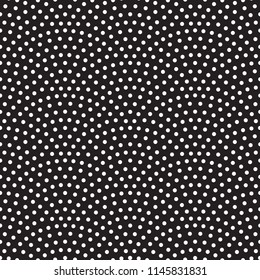Abstract confetti arch or scales pattern background. Vector seamless retro design with white ornate linear bow dots and tiles on black