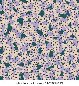 Abstract confetti background. Seamless pattern for textile or book covers, manufacturing, wallpapers, print, gift wrap, flooring. Trendy 2019 colors