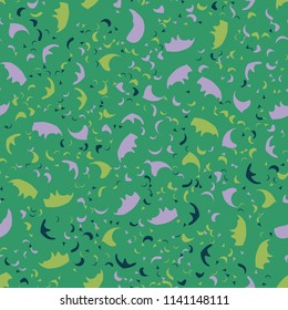 Abstract confetti background. Seamless pattern for textile or book covers, manufacturing, wallpapers, print, gift wrap, flooring. Trendy 2019 colors