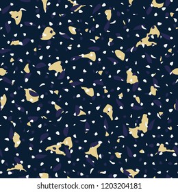 Abstract confetti background. Seamless terrazzo pattern.