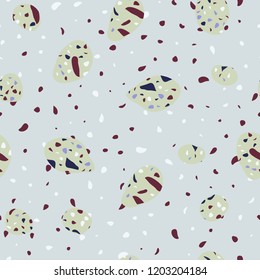 Abstract confetti background. Seamless terrazzo pattern.